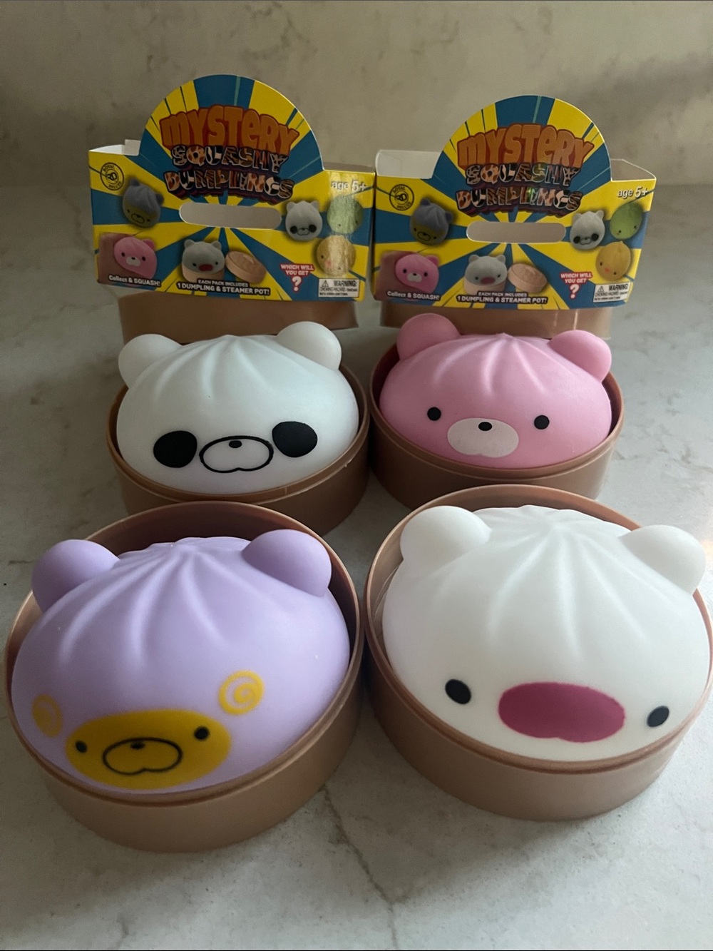 BUNDLE! 4 Mystery Squishy Animal Mystery dumplings